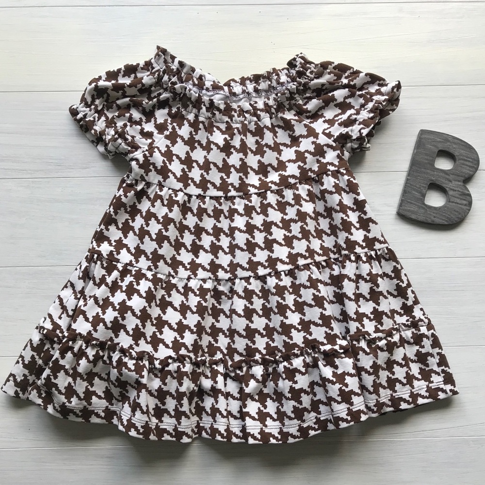 NIB Kelly’s Kids Houndstooth Peasant Twirl Dress